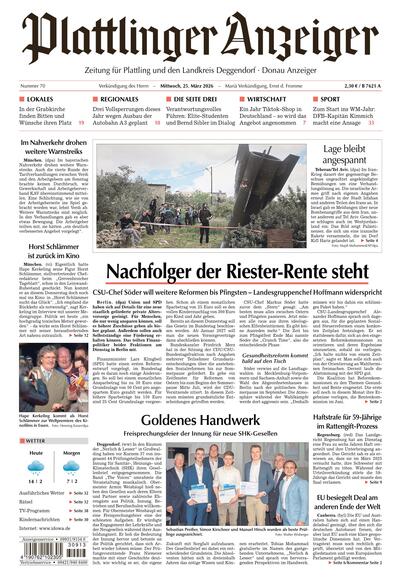 Plattlinger Anzeiger 2026-03-25