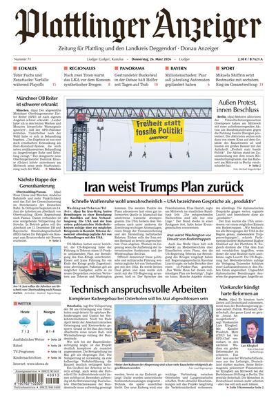 Plattlinger Anzeiger 2026-03-26