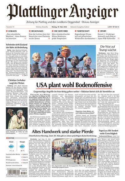 Plattlinger Anzeiger 2026-03-30