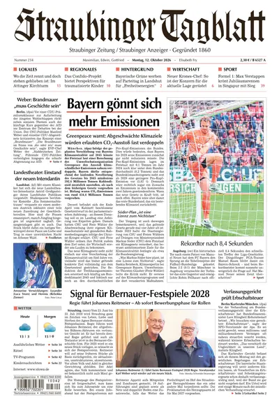 Straubinger Tagblatt 2026-10-12